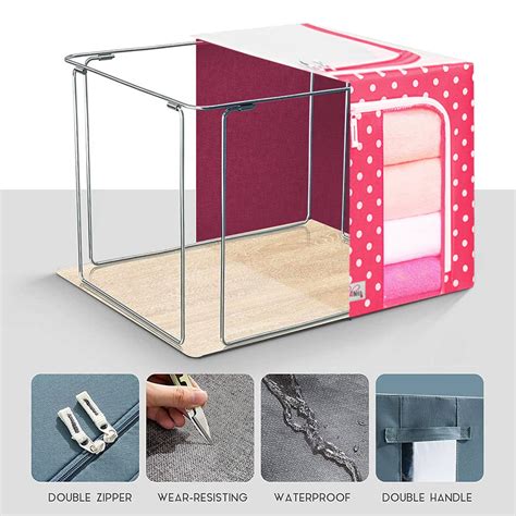 oxford steel frame storage box|BLUSHBEES™ Oxford Fabric Stainless Steel Frame, Collapsible .